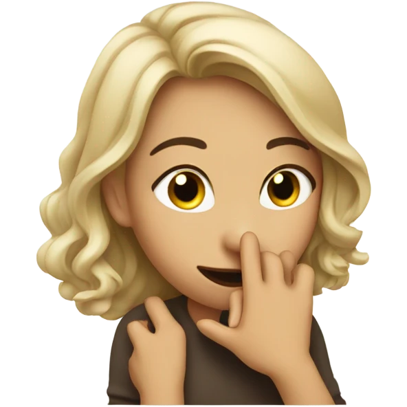 shy with finger emoji