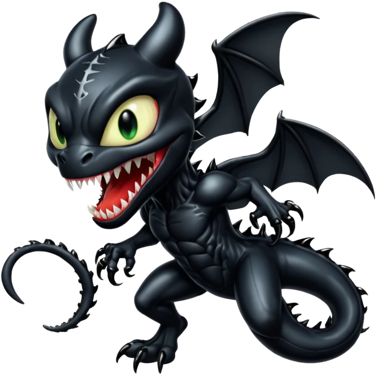 Venom-Toothless-fusion (full body) emoji