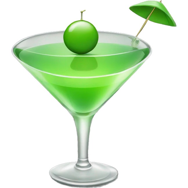 Green martini emoji