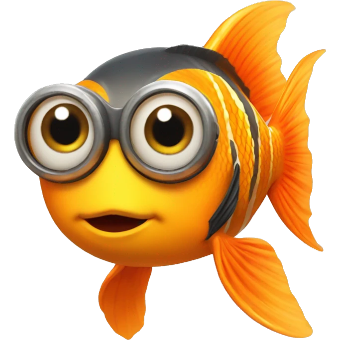 Cute goldfish minion emoji