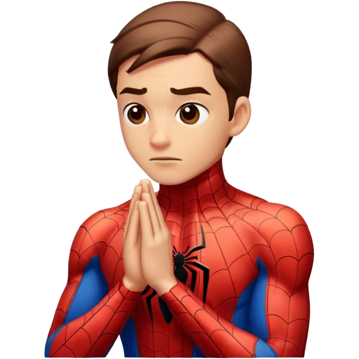 Spider-Man praying emoji