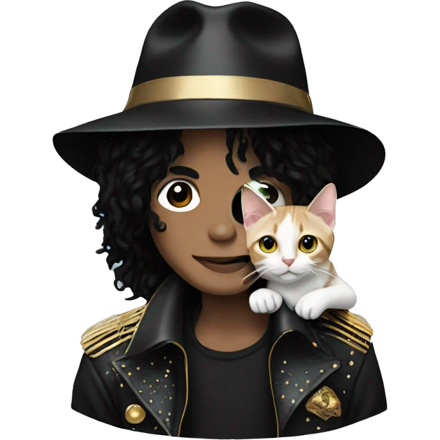 michael jackson with a cat emoji
