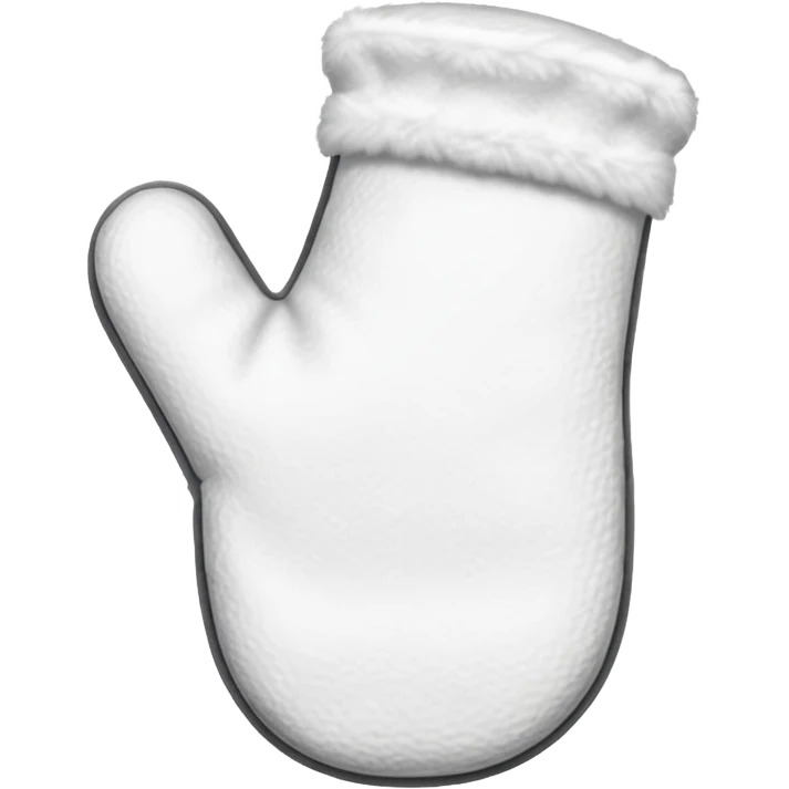 A white baking mitten emoji