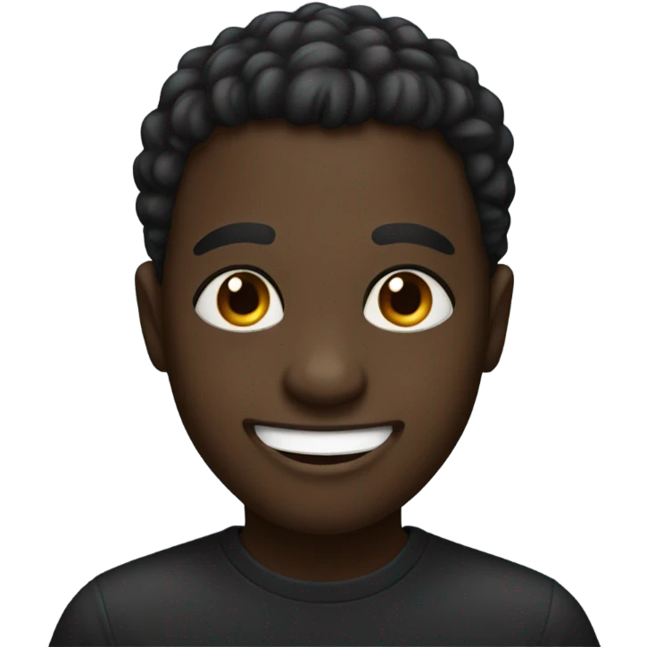Black smiling emoji  emoji