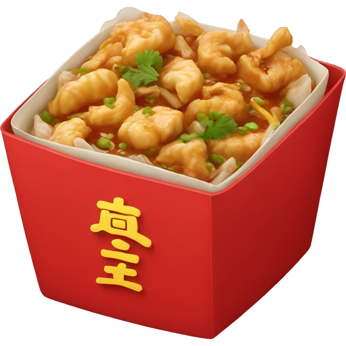 Chinese food in a red box emoji
