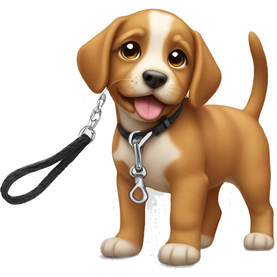 puppy on a leash emoji