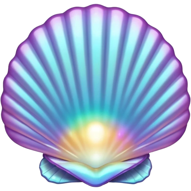 Open pearl shell with glowy light emoji