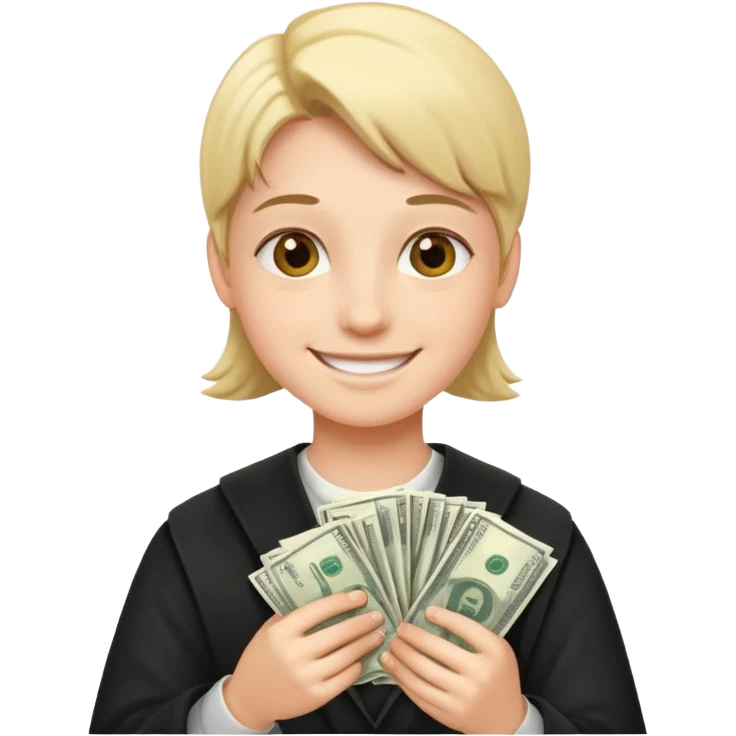student with money emoji