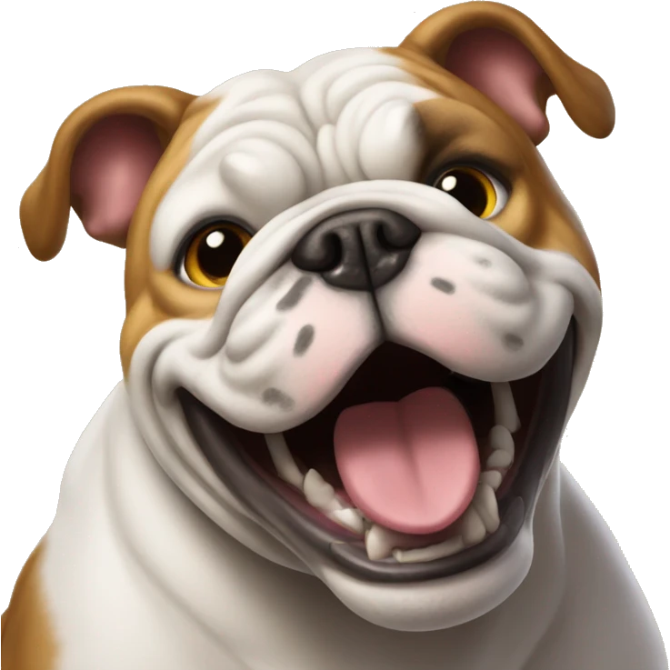 full bulldog celebrating emoji
