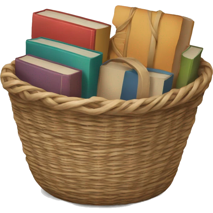 basket with books inside  emoji