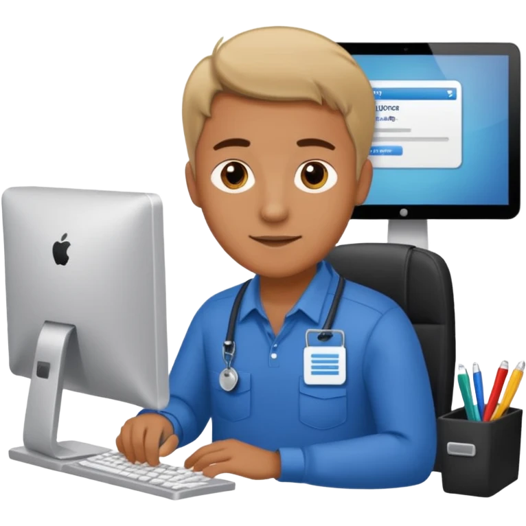 The man working at the computer store emoji
