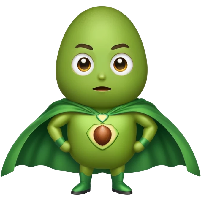 Avocado superhero emoji