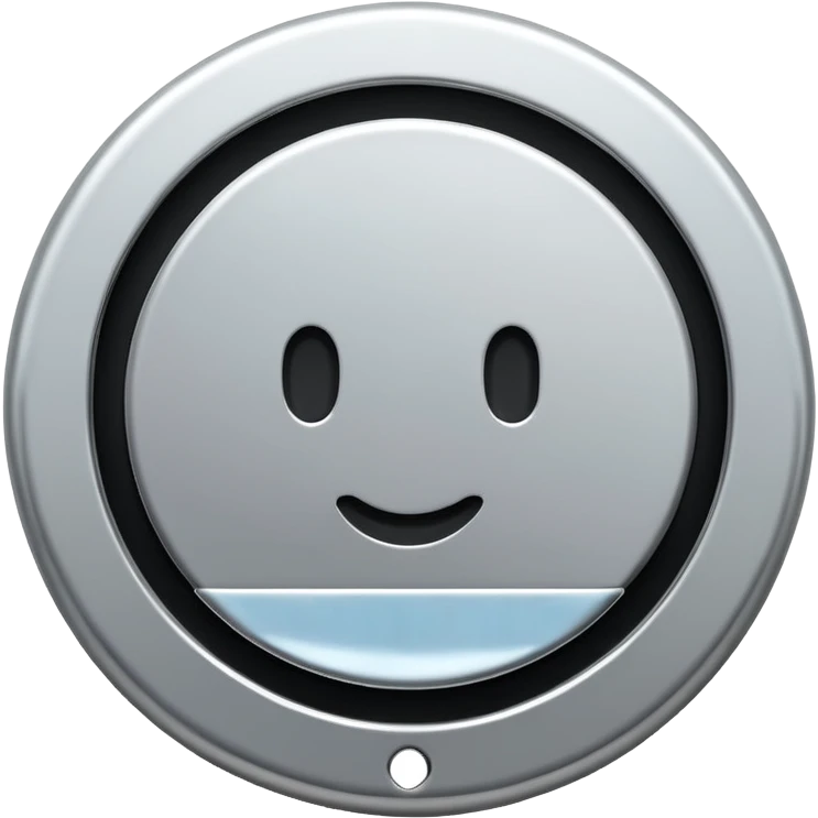 Metal Bath plug, plain, no smiley faces emoji
