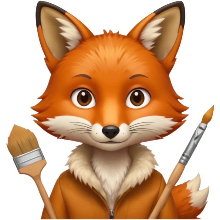painter fox emoji