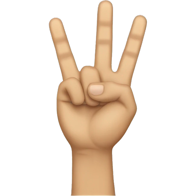 Light skin hand droping two fingers  emoji