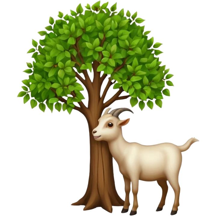 Goat eats trees  emoji
