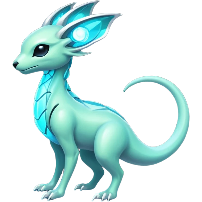Futuristic Ethereal Modern Fakémon-creature-hybrid Full Body emoji