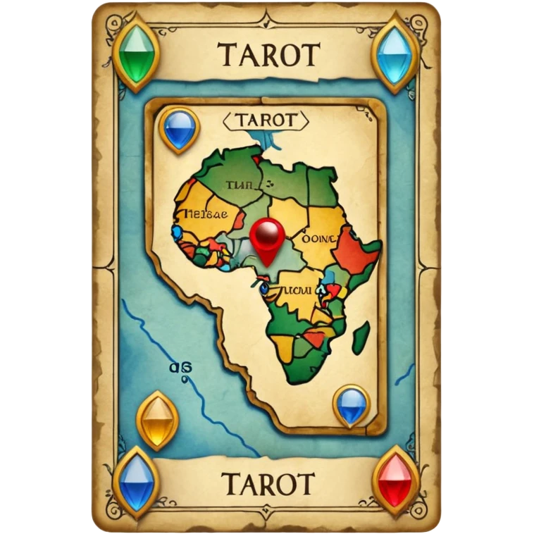 tarot card with a map on it emoji