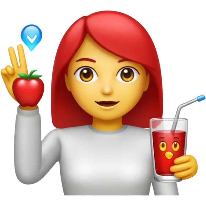 Android comendo maçã emoji