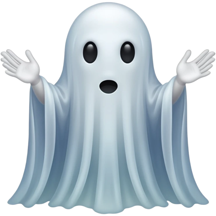 realistic ghost without a face emoji