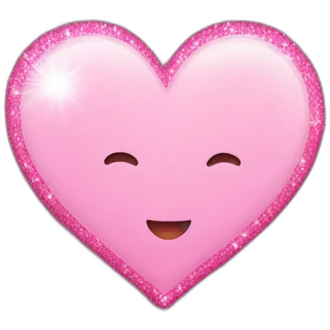 Pink heart with sparkle emoji