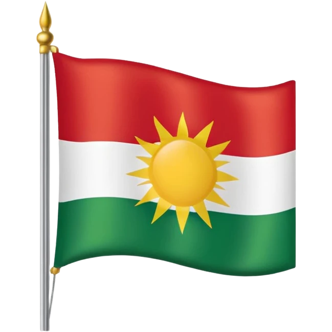 Kurdistan Flagge emoji