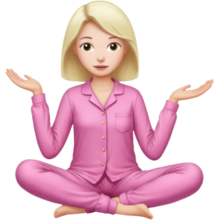 {
      "type": "human",
      "look": "pink pyjama lady, long sleeves",
    } emoji
