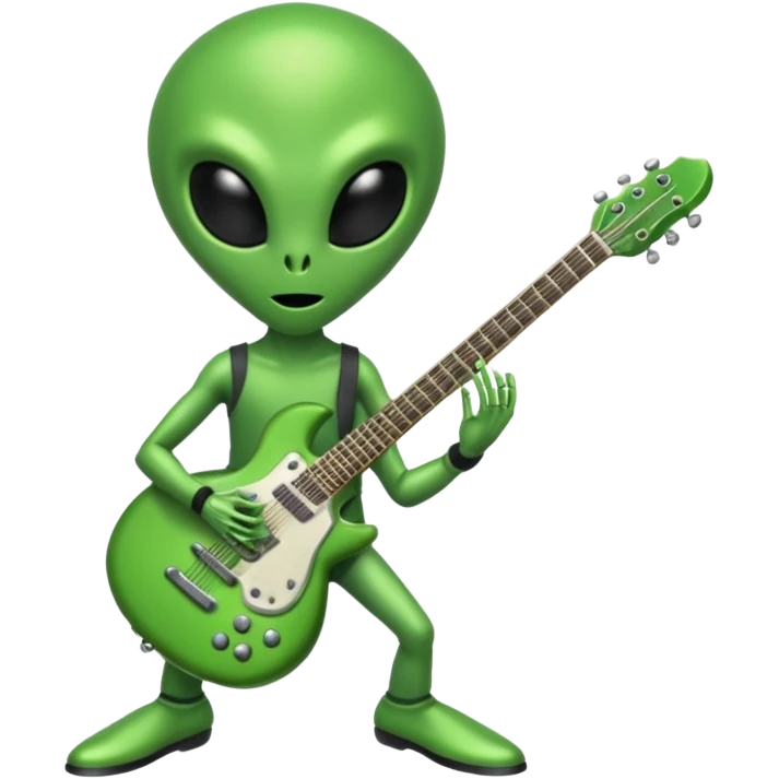 Un alien qui joue de la guitare emoji