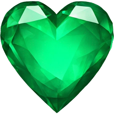 Emerald green heart emoji