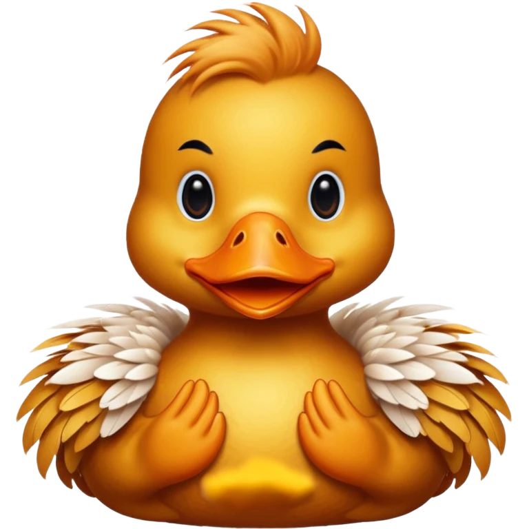 Duck with ginger hair emoji