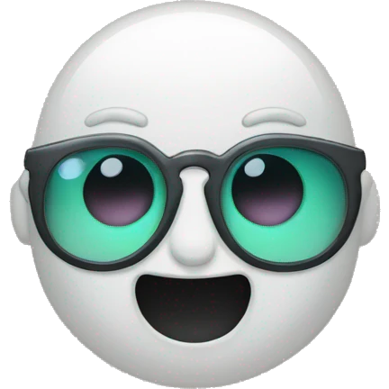 Fantasma alegre con lentes emoji