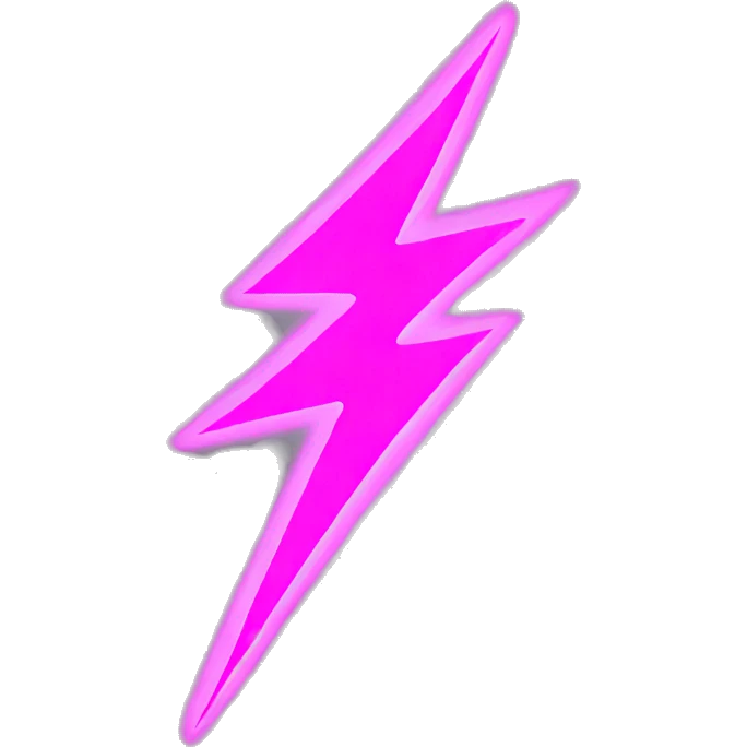 Pink lightning  emoji