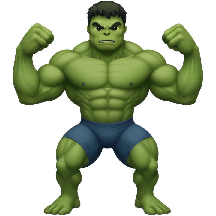 Alien buff as hulk emoji