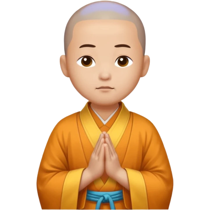 Chinese monk praying  emoji