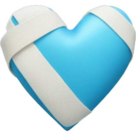 Blue heart with bandages  emoji