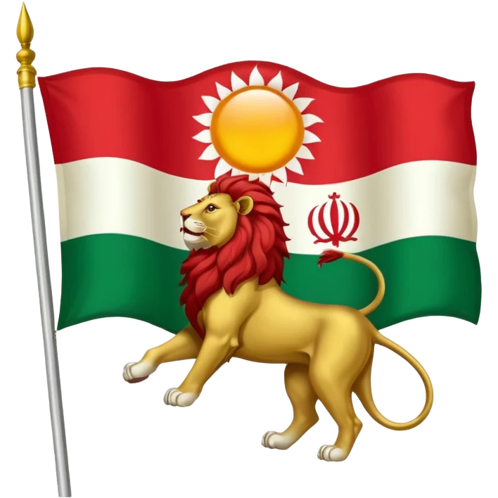 Old iran flag emoji emoji