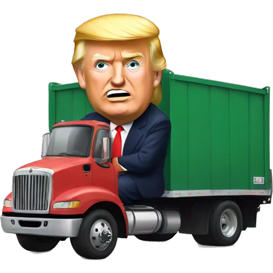Donald trump as a truck  emoji