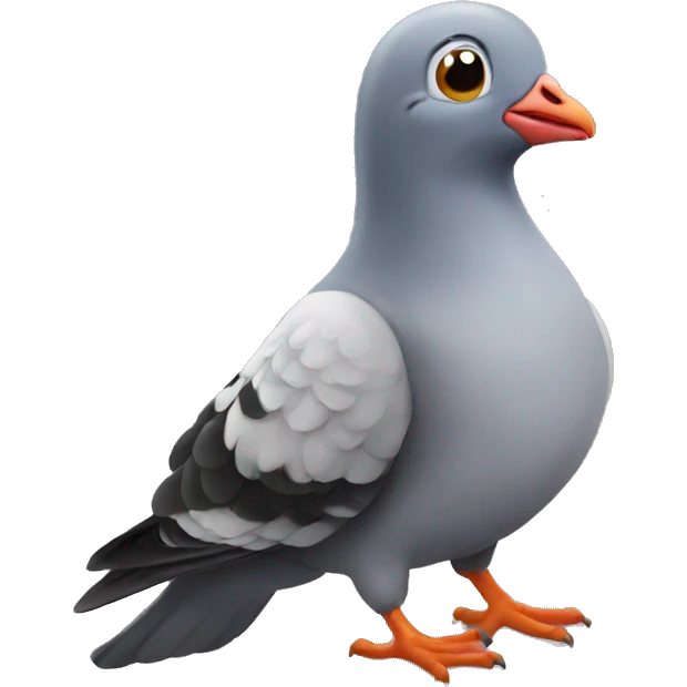 pigeon sending a kiss emoji