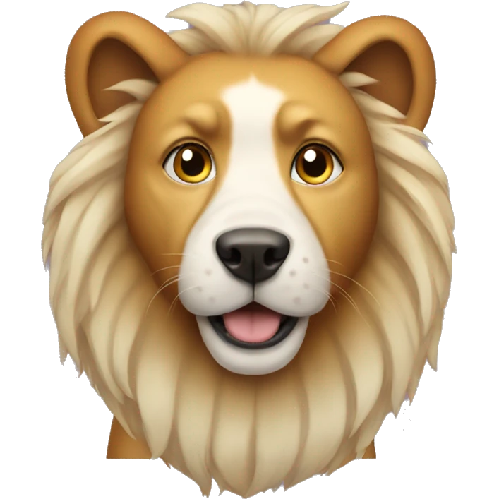 dog with a lion emoji