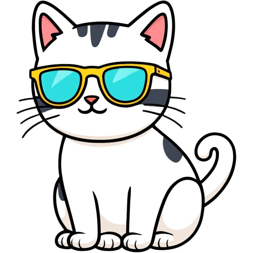 Cat with sunglasses emoji