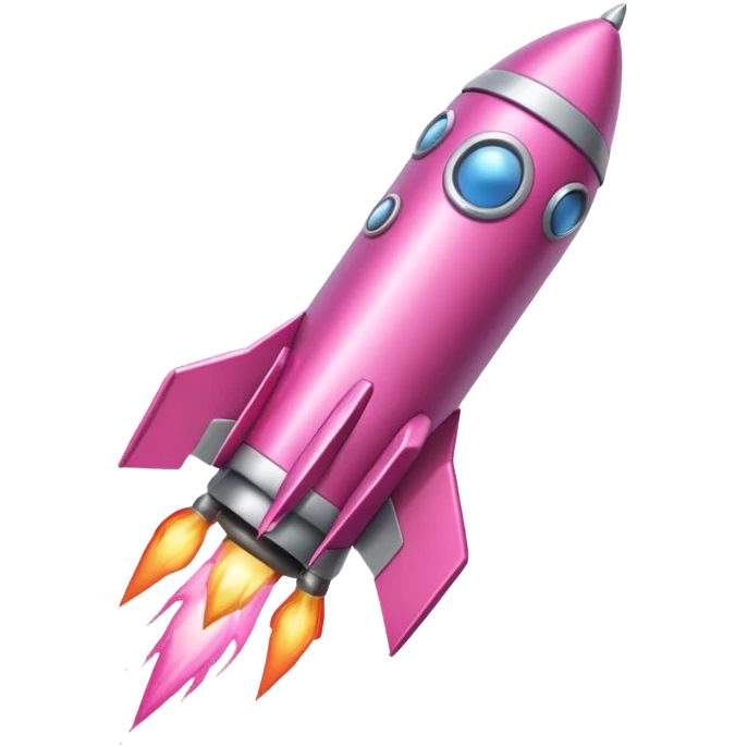 cohete rosa emoji