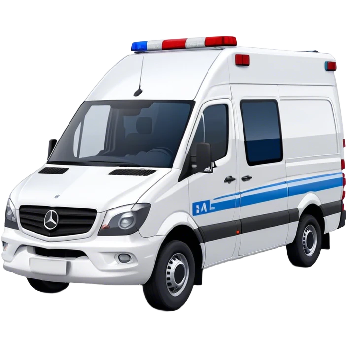 Ambulance - Mercedes-Benz Sprinter (Model Year: 2018) (Iconic Colour: White with red and blue markings) emoji