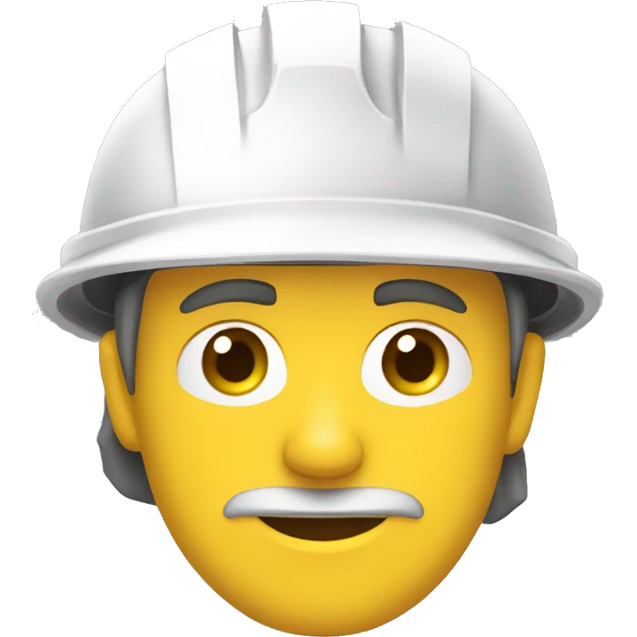 Casco blanco ingeniero  emoji