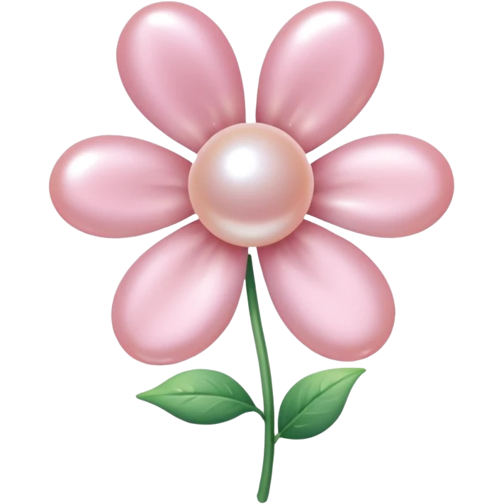Pearl light pink flower emoji