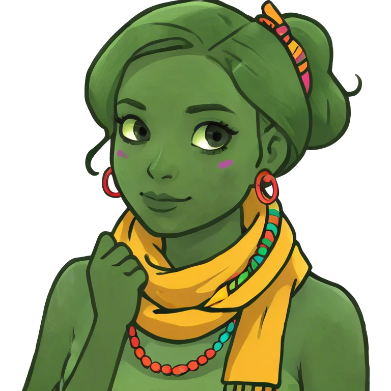 I girl with her hands around her neck emoji