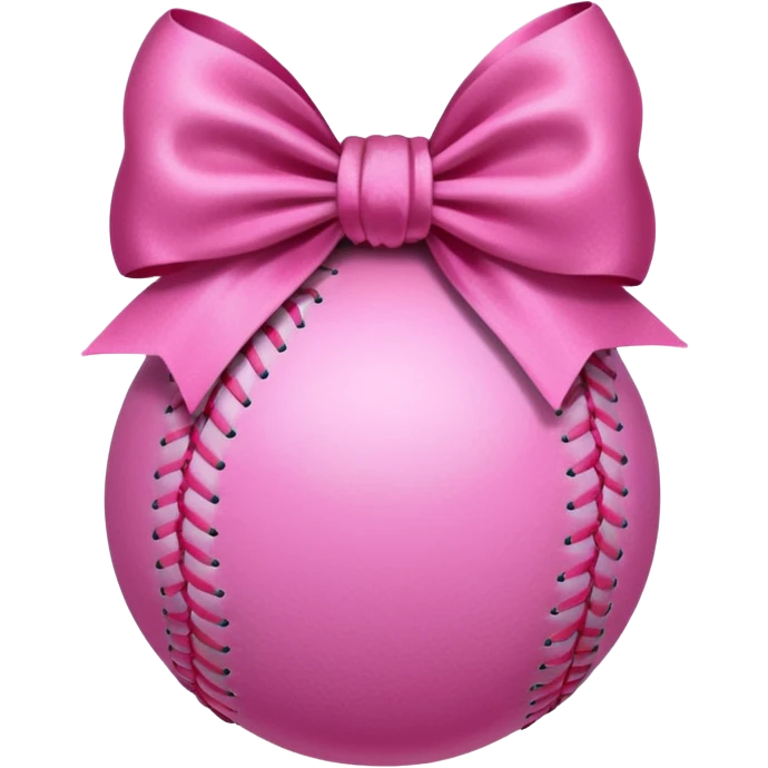 cute bow softball  emoji