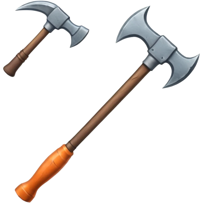 Double-sided pickaxe for mining ore emoji