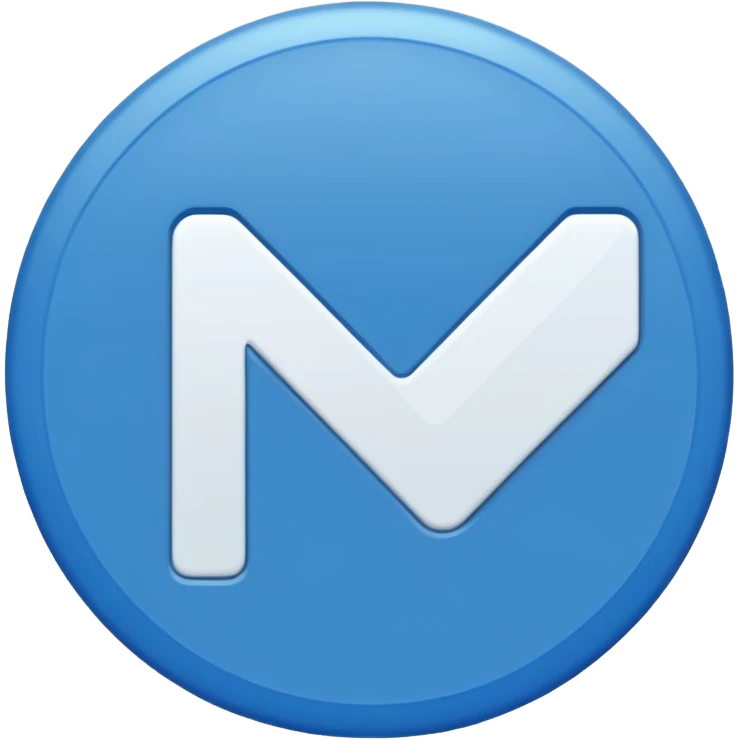 blue circle in the middle and a white check mark emoji