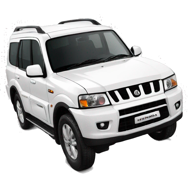 Mahindra white scorpio n emoji