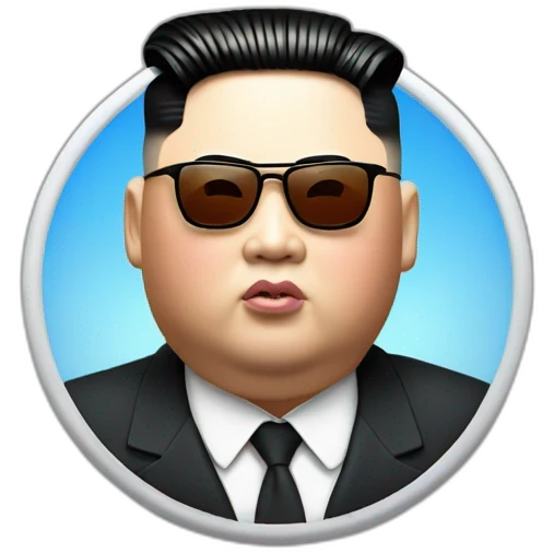 Kim jong UN and LOGO Nike badge emoji